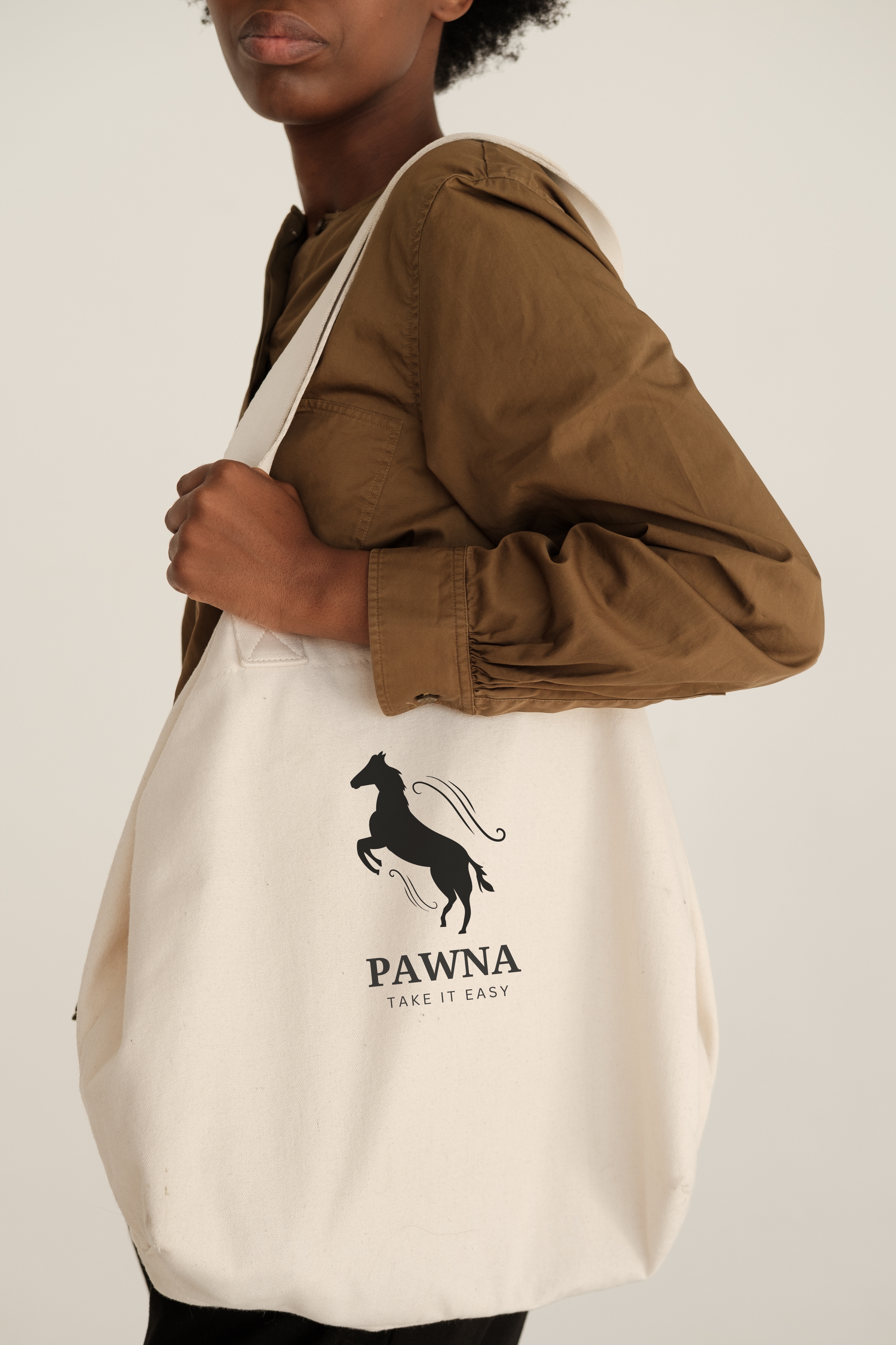 PAWNA Take It Easy  horse printed Tote bag
